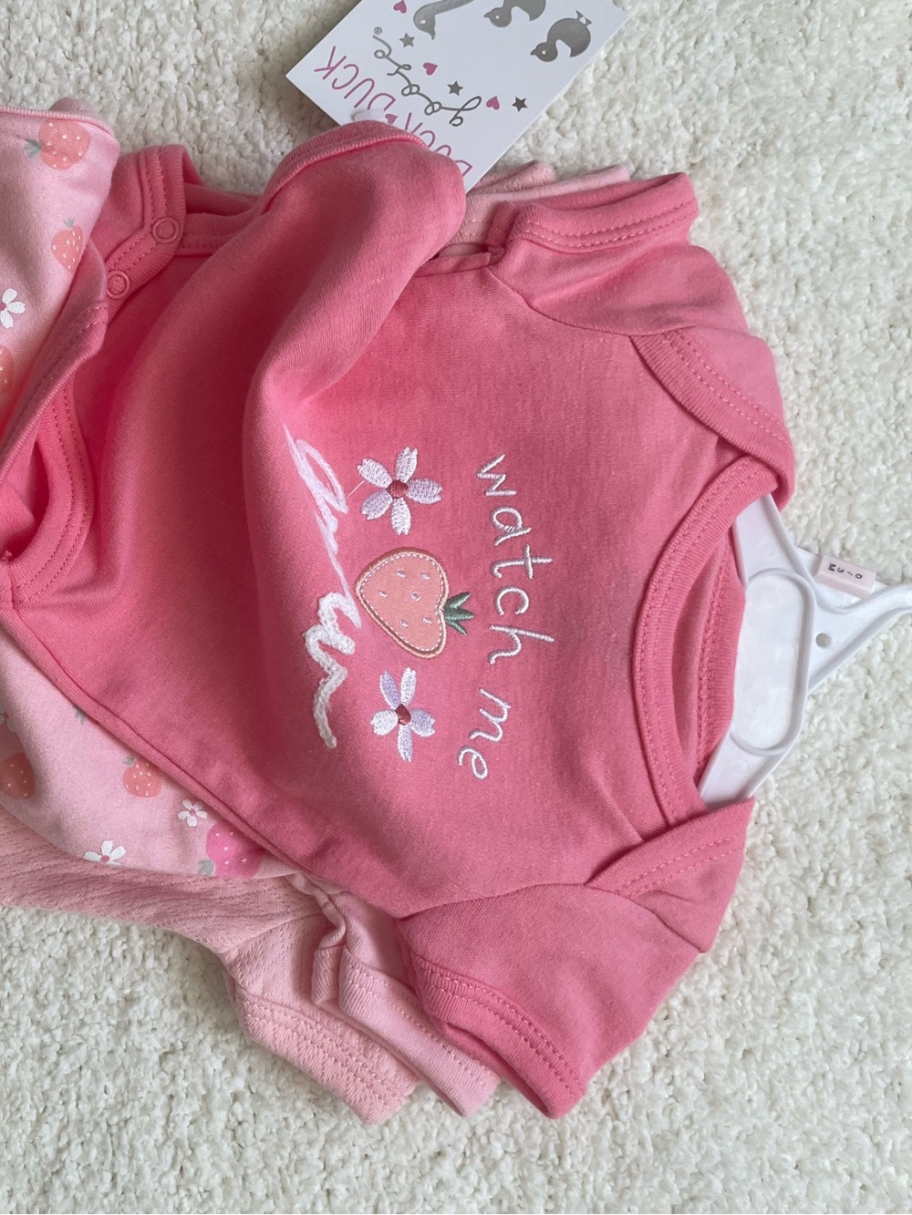 Carter's Pink "Watch Me Grow" Baby One-Piece